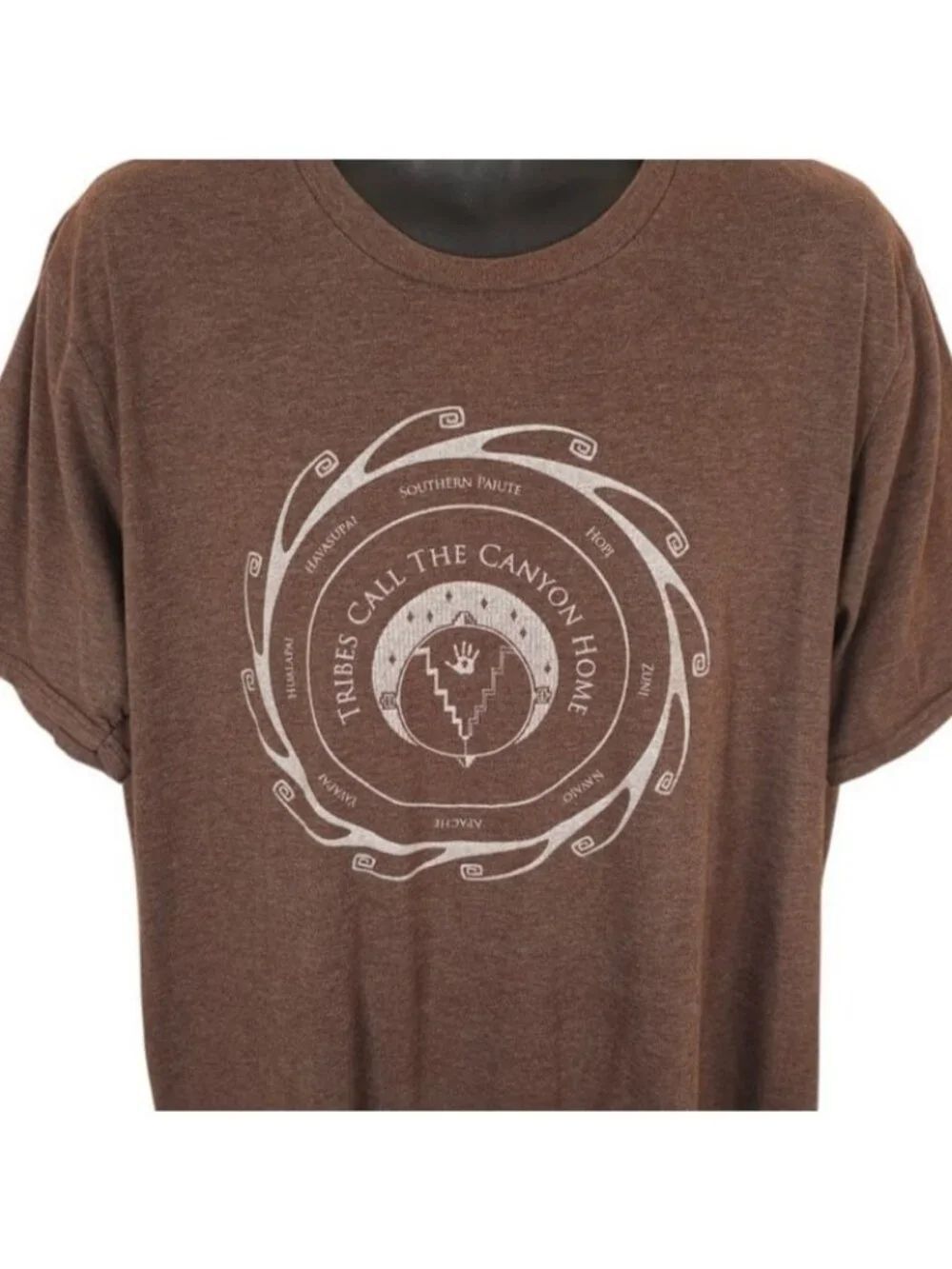 Tribes Of The Grand Canyon T Shirt Mens Size XL Brown Indigenous Peoples